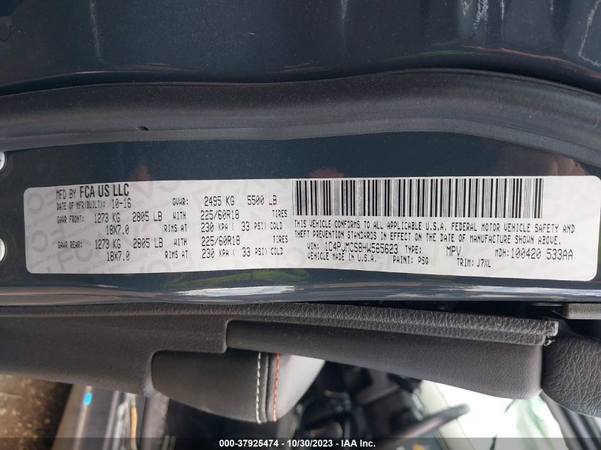2017 JEEP CHEROKEE LATITUDE - 1C4PJMCS8HW565623