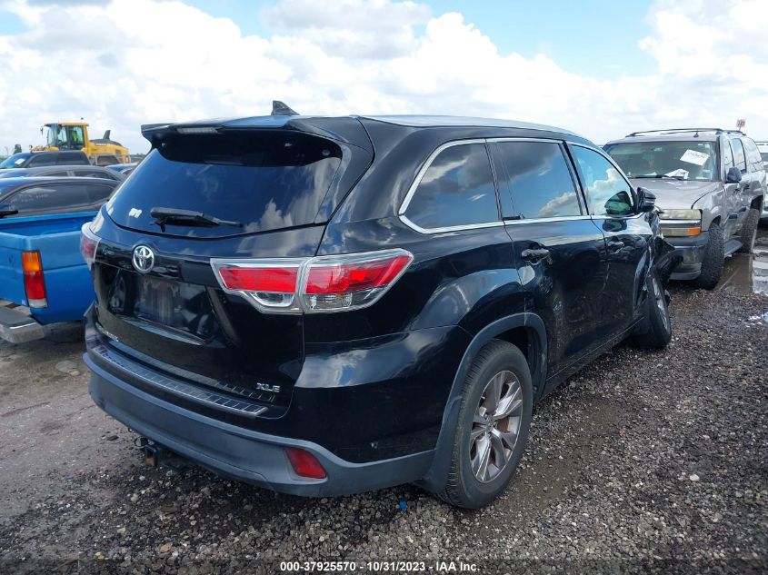 2014 TOYOTA HIGHLANDER XLE - 5TDKKRFH4ES015478