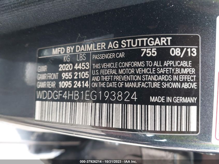 2014 MERCEDES-BENZ C 250 SPORT/LUXURY - WDDGF4HB1EG193824