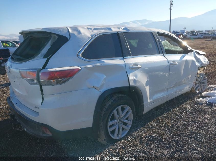 2016 TOYOTA HIGHLANDER LE/LE PLUS - 5TDBKRFHXGS274334