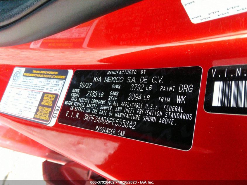 2023 KIA FORTE LXS - 3KPF24AD8PE555342