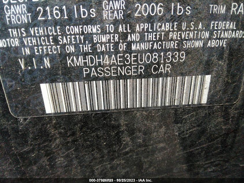 2014 HYUNDAI ELANTRA SE - KMHDH4AE3EU081339