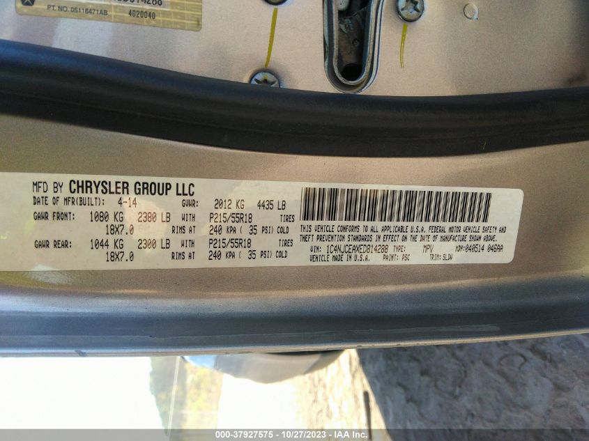 2014 JEEP COMPASS LATITUDE - 1C4NJCEAXED814288