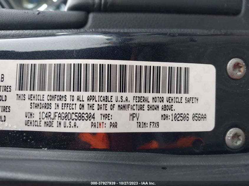 2013 JEEP GRAND CHEROKEE LAREDO - 1C4RJFAG0DC586304