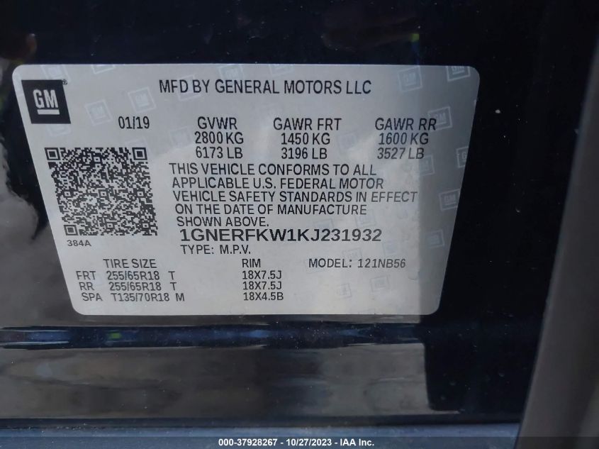 2019 CHEVROLET TRAVERSE LS - 1GNERFKW1KJ231932