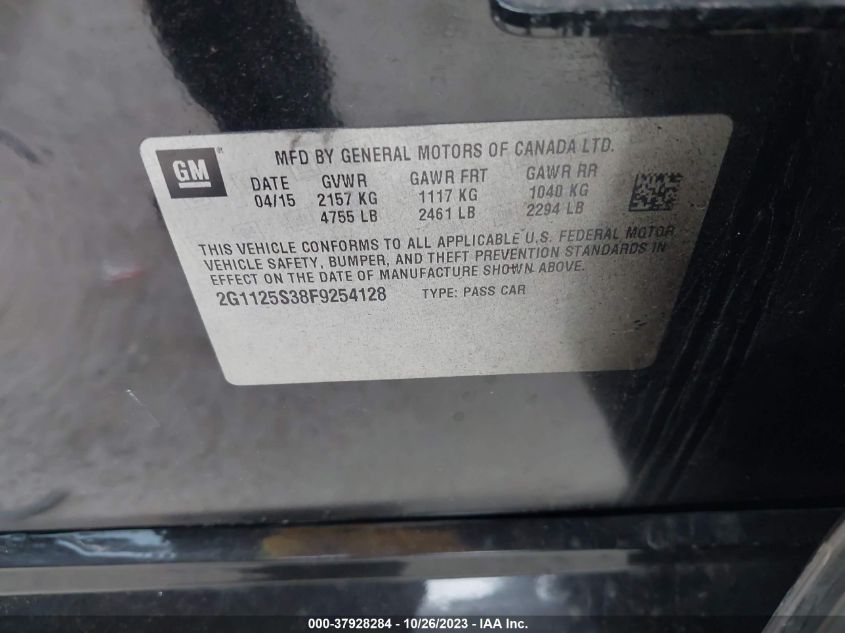 2015 CHEVROLET IMPALA LT - 2G1125S38F9254128