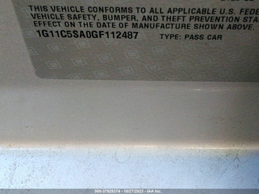 2016 CHEVROLET MALIBU LIMITED LT - 1G11C5SA0GF112487