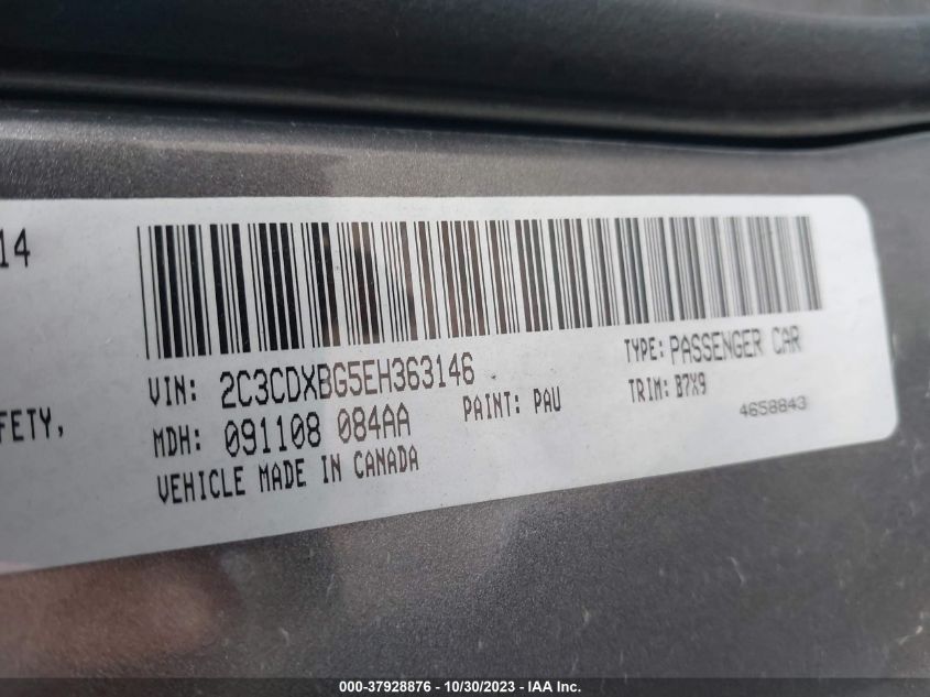 2014 DODGE CHARGER SE - 2C3CDXBG5EH363146