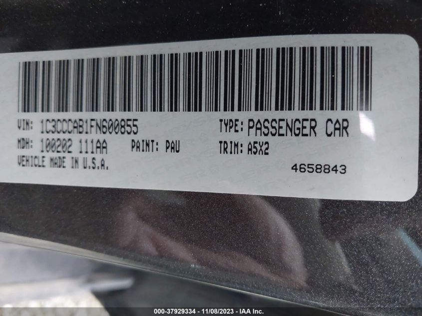 2015 CHRYSLER 200 LIMITED - 1C3CCCAB1FN600855