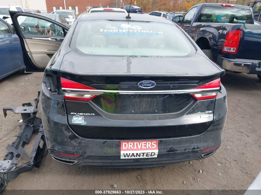 2017 FORD FUSION SE - 3FA6P0T9XHR345618