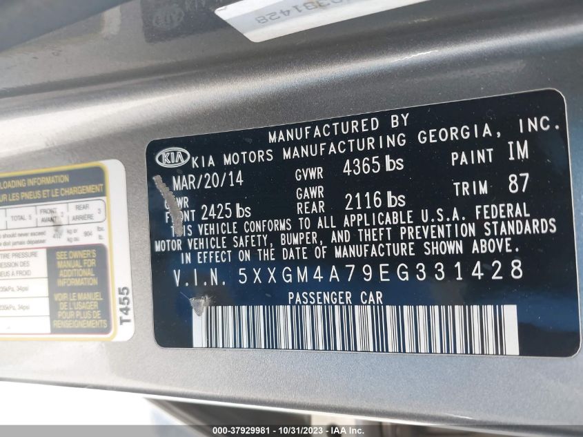 2014 KIA OPTIMA LX - 5XXGM4A79EG331428