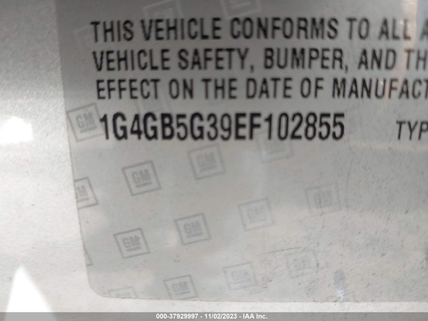 2014 BUICK LACROSSE LEATHER - 1G4GB5G39EF102855