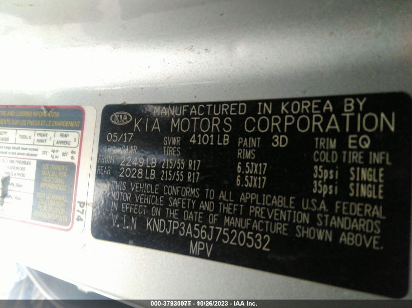 2018 KIA SOUL + - KNDJP3A56J7520532