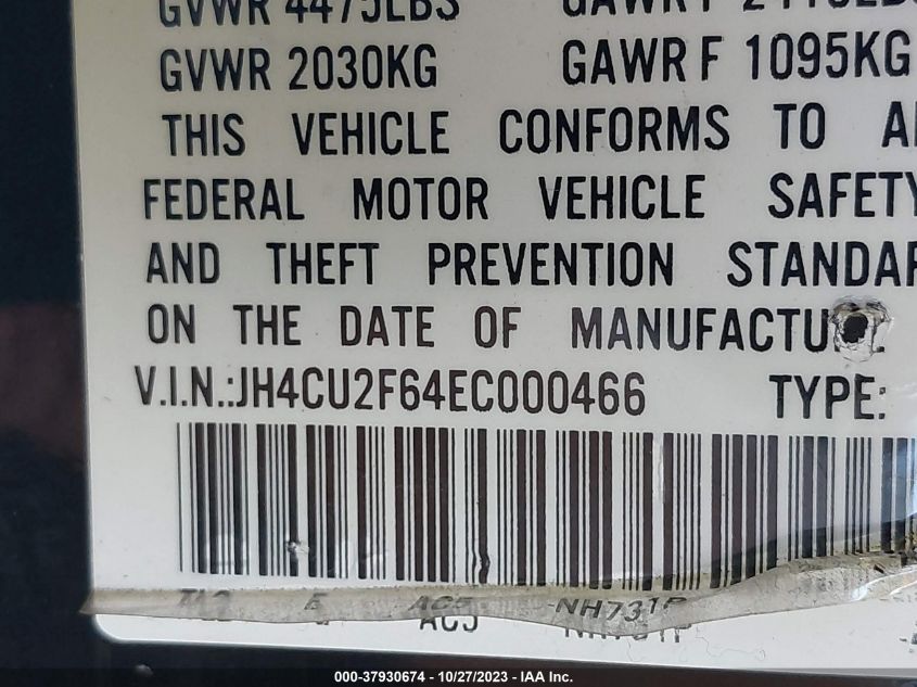 2014 ACURA TSX TECH - JH4CU2F64EC000466