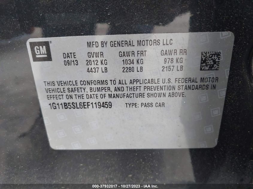 2014 CHEVROLET MALIBU LS - 1G11B5SL6EF119459