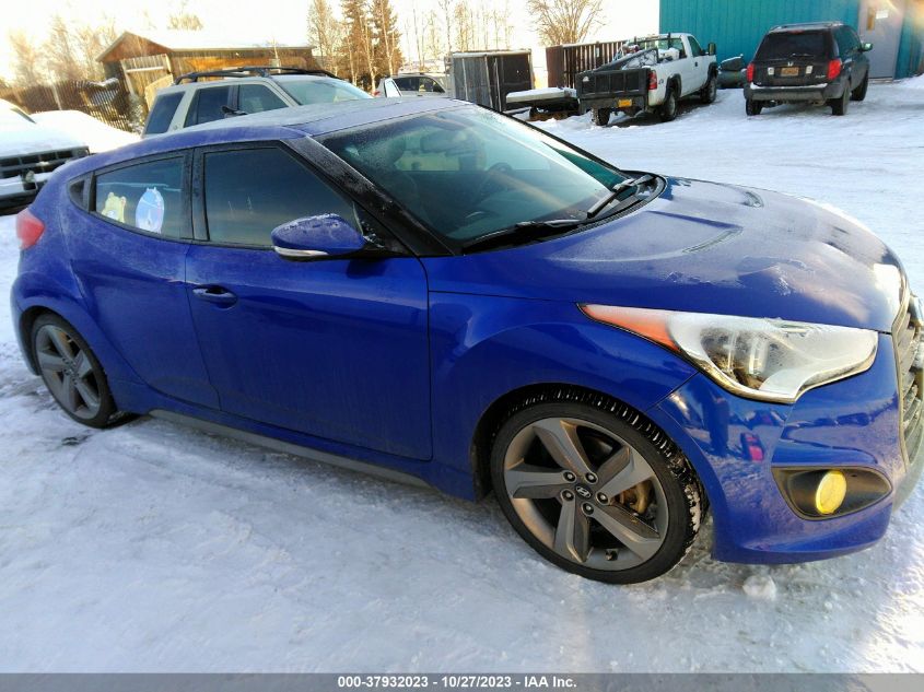 2013 HYUNDAI VELOSTER TURBO W/BLACK INT - KMHTC6AE1DU154339