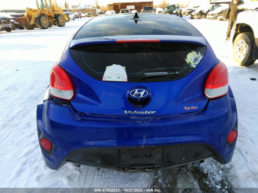 2013 HYUNDAI VELOSTER TURBO W/BLACK INT - KMHTC6AE1DU154339