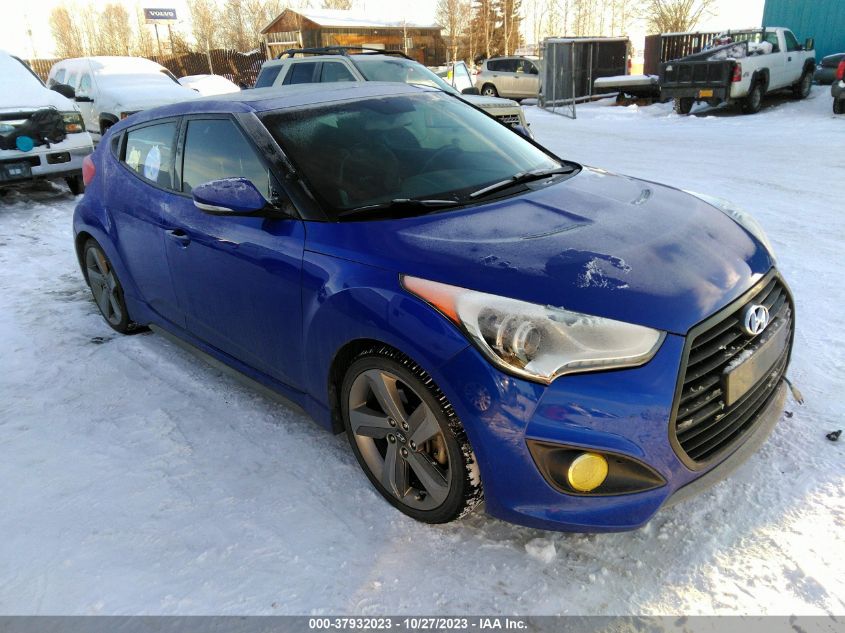 2013 HYUNDAI VELOSTER TURBO W/BLACK INT - KMHTC6AE1DU154339