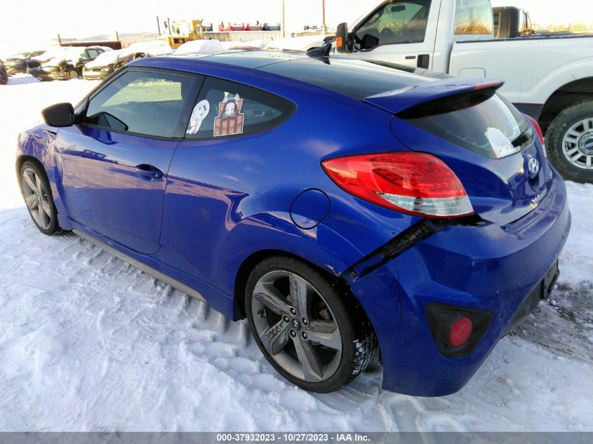2013 HYUNDAI VELOSTER TURBO W/BLACK INT - KMHTC6AE1DU154339