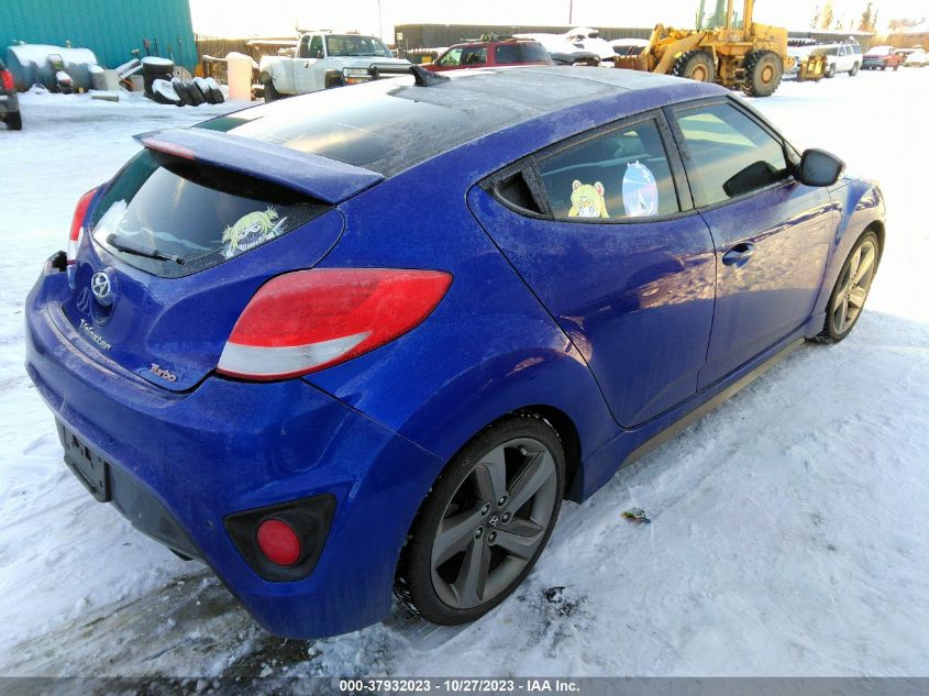 2013 HYUNDAI VELOSTER TURBO W/BLACK INT - KMHTC6AE1DU154339