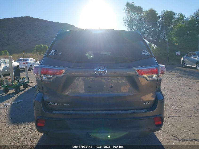 2015 TOYOTA HIGHLANDER XLE - 5TDKKRFH1FS070424
