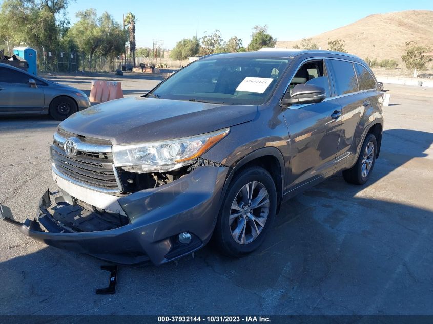 2015 TOYOTA HIGHLANDER XLE - 5TDKKRFH1FS070424