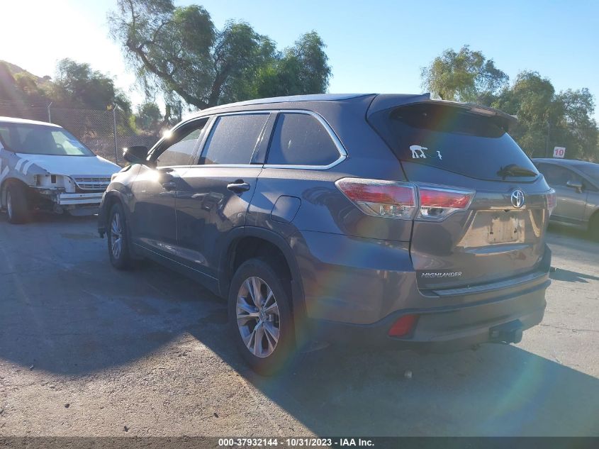 2015 TOYOTA HIGHLANDER XLE - 5TDKKRFH1FS070424