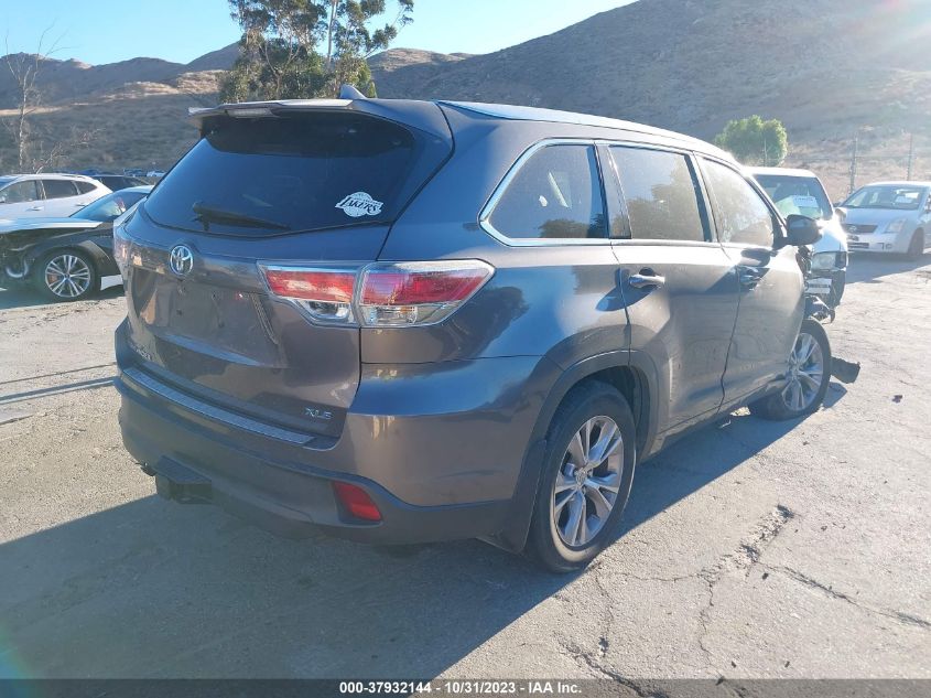 2015 TOYOTA HIGHLANDER XLE - 5TDKKRFH1FS070424