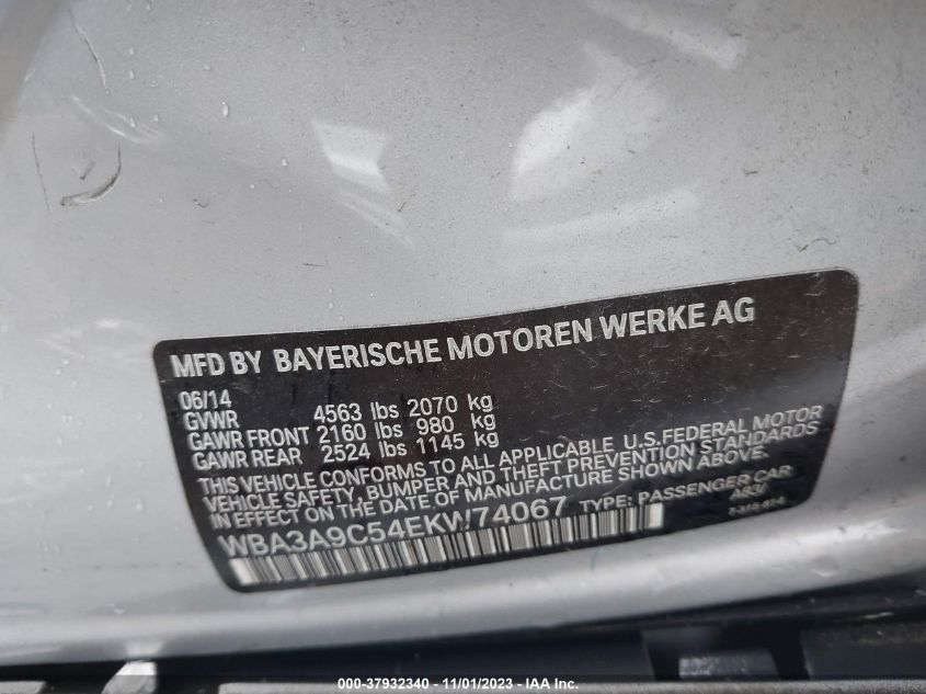 2014 BMW 335I - WBA3A9C54EKW74067