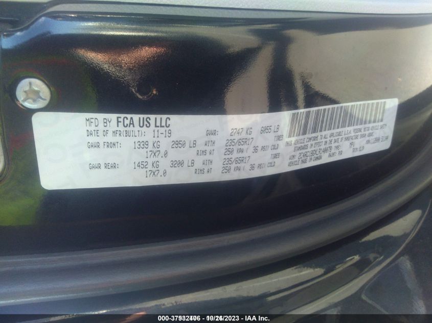 2020 CHRYSLER PACIFICA TOURING L - 2C4RC1BGXLR140078
