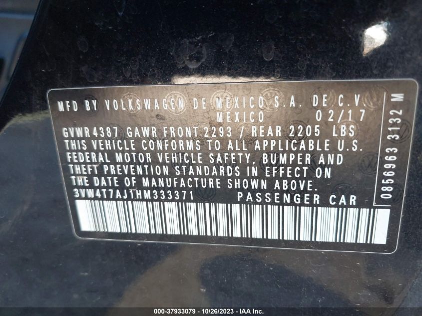 2017 VOLKSWAGEN JETTA GLI - 3VW4T7AJ1HM333371