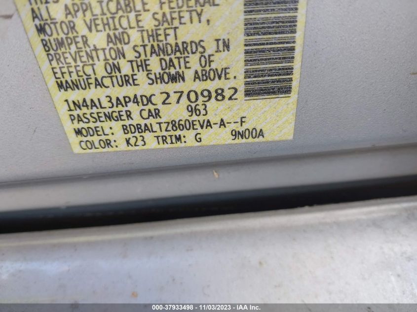 2013 NISSAN ALTIMA 2.5 SV - 1N4AL3AP4DC270982