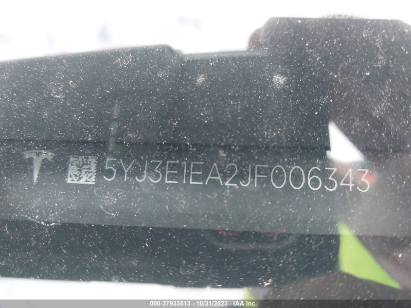2018 TESLA MODEL 3 LONG RANGE/MID RANGE - 5YJ3E1EA2JF006343