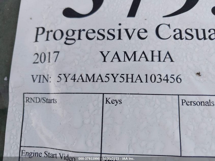 2017 YAMAHA YXM700 E - 5Y4AMA5Y5HA103456