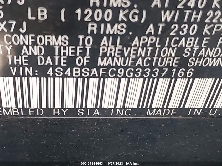 2016 SUBARU OUTBACK 2.5I PREMIUM - 4S4BSAFC9G3337166