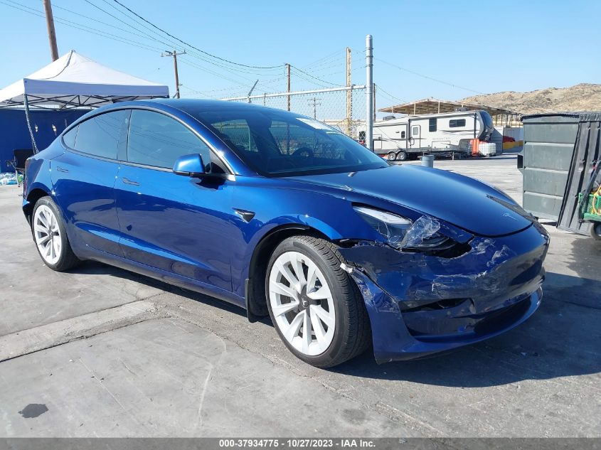 5YJ3E1EB3NF133021 TESLA MODEL 3 LONG RANGE DUAL MOTOR 2022