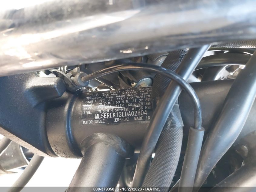 2020 KAWASAKI ER650 K ML5EREK13LDA02804