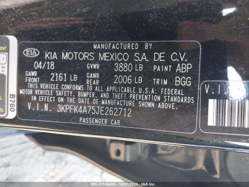 2018 KIA FORTE LX - 3KPFK4A75JE262712