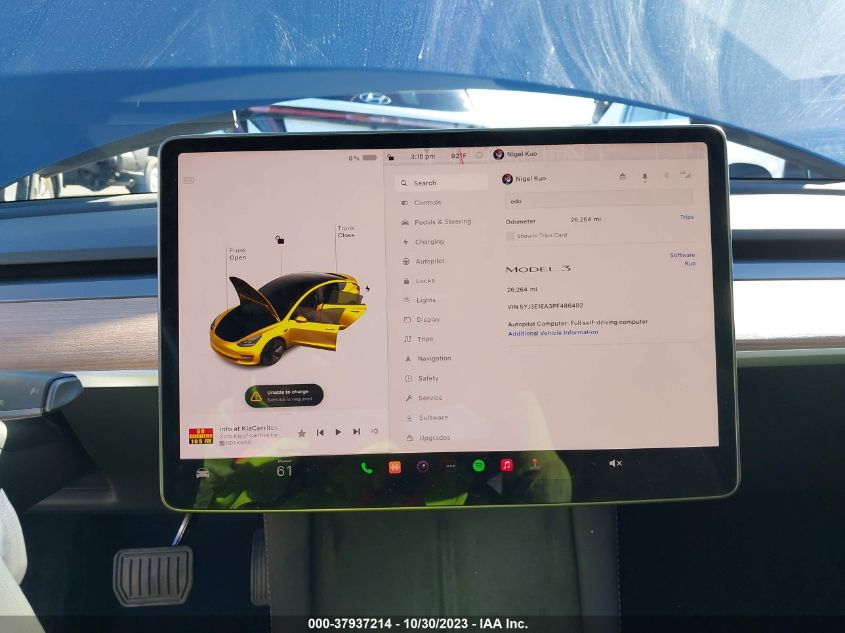2023 TESLA MODEL 3 - 5YJ3E1EA3PF486482