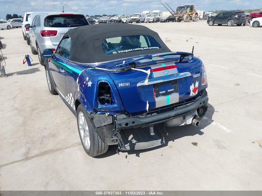 2013 MINI ROADSTER COOPER WMWSY1C50DT625286