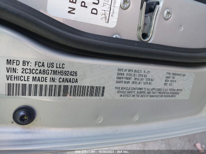 2021 CHRYSLER 300 S - 2C3CCABG7MH592426