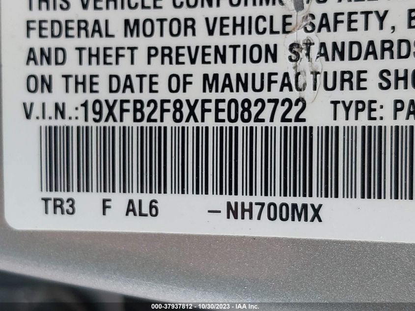 2015 HONDA CIVIC EX - 19XFB2F8XFE082722