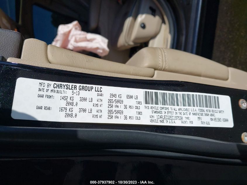 2013 JEEP GRAND CHEROKEE LAREDO - 1C4RJEAG4DC546009