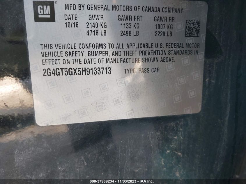 2017 BUICK REGAL GS - 2G4GT5GX5H9133713