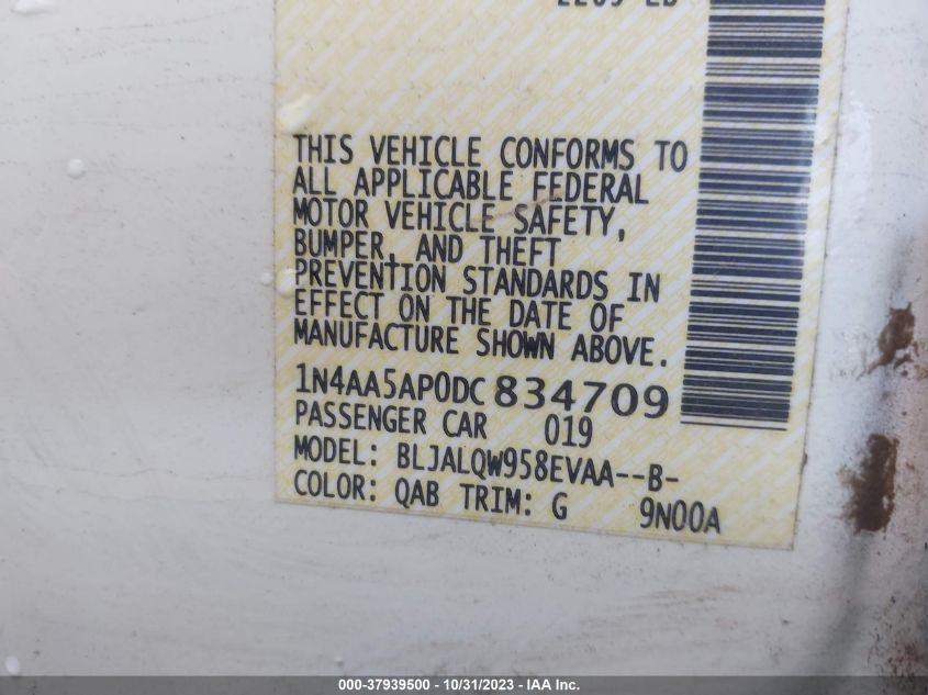 2013 NISSAN MAXIMA 3.5 S - 1N4AA5AP0DC834709