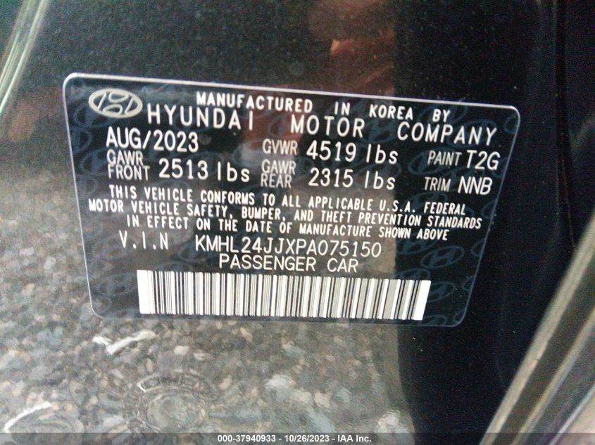 2023 HYUNDAI SONATA HYBRID BLUE - KMHL24JJXPA075150