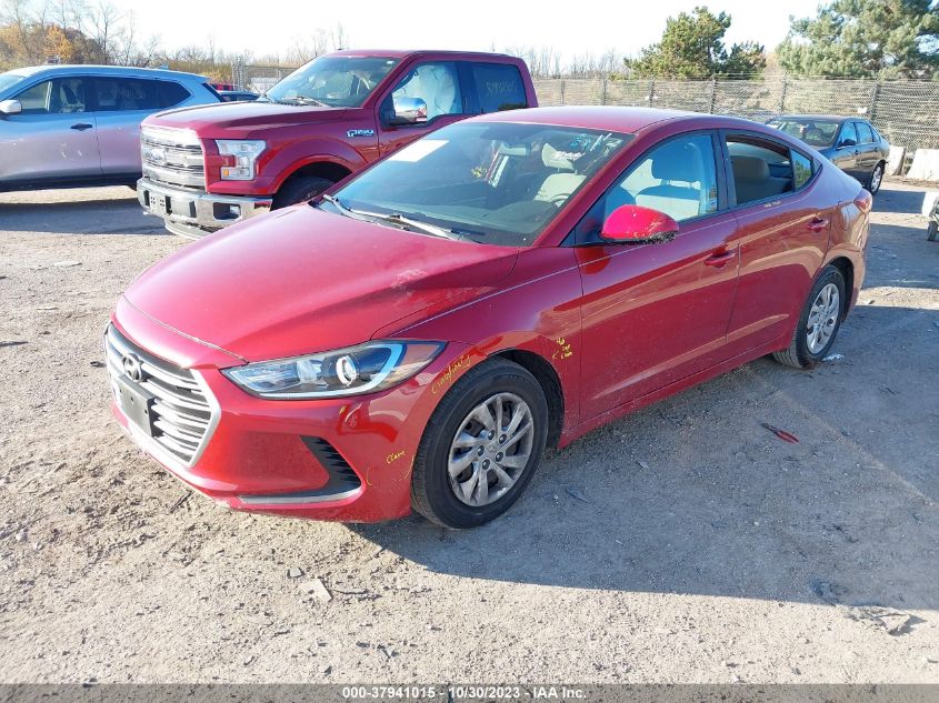 2017 HYUNDAI ELANTRA SE - KMHD74LF2HU193885