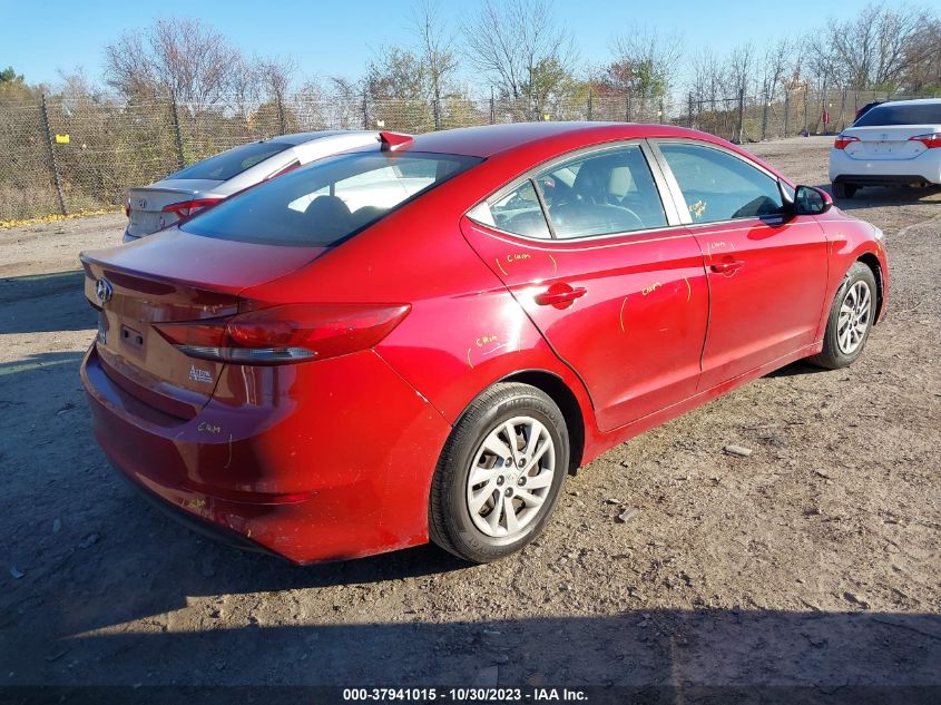 2017 HYUNDAI ELANTRA SE - KMHD74LF2HU193885