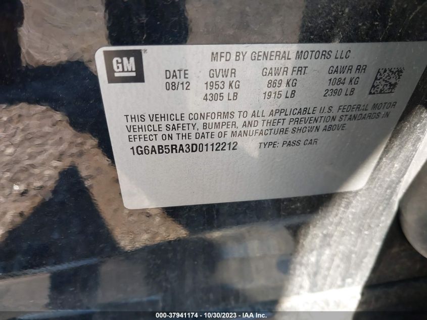 2013 CADILLAC ATS LUXURY - 1G6AB5RA3D0112212