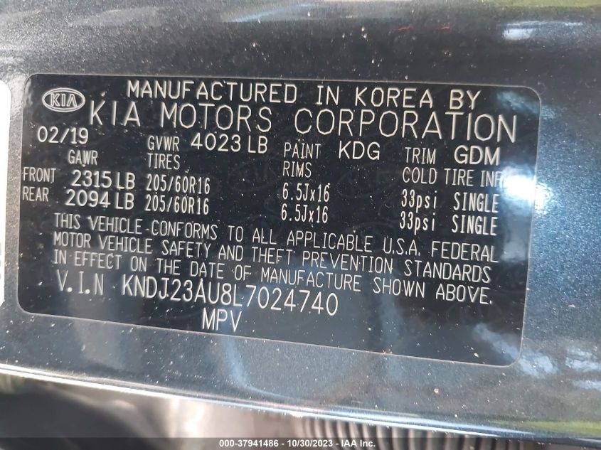 2020 KIA SOUL LX - KNDJ23AU8L7024740